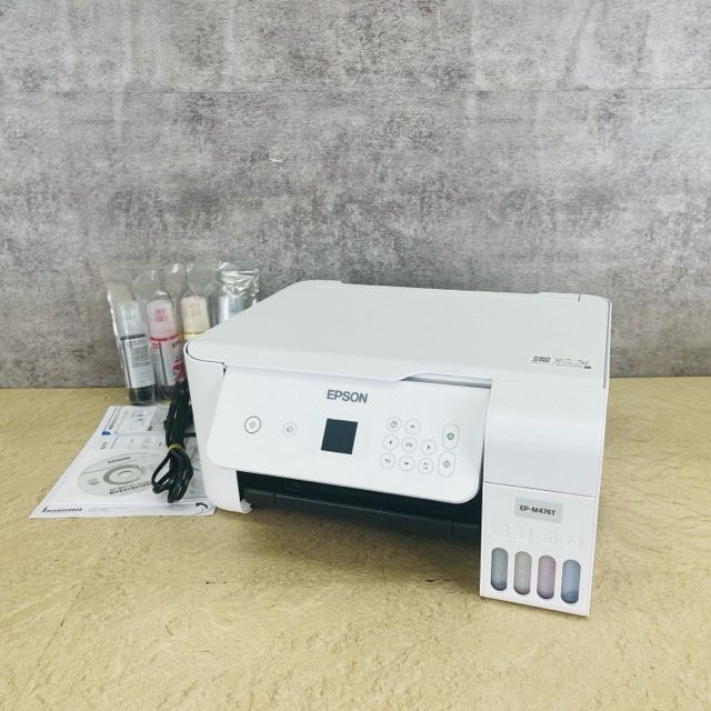 ほぼ新品 エプソン A4カラーインクジェット複合機 エコタンク搭載モデル 【中古】動作保証 EPSON EP-M476T 印刷枚数2枚 058020/23925