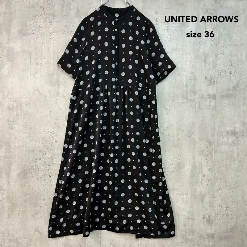 UNITED ARROWS ユナイテッドアローズ 36 ブラック ワンピース ロング