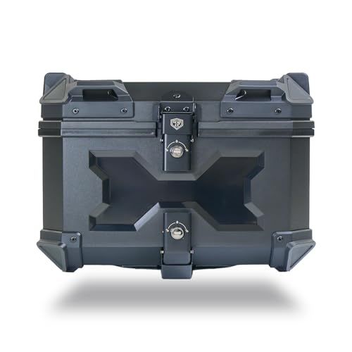 【新品】【選ばれる、理由がある。安心の日本企業。】【 45L 】 ONE STEP リアボックス トップケース パニアケース 大容量 取付ベース付属 フルフェイス対応 バイクボックス (ALL BLACK, 45L) 6b3e8041