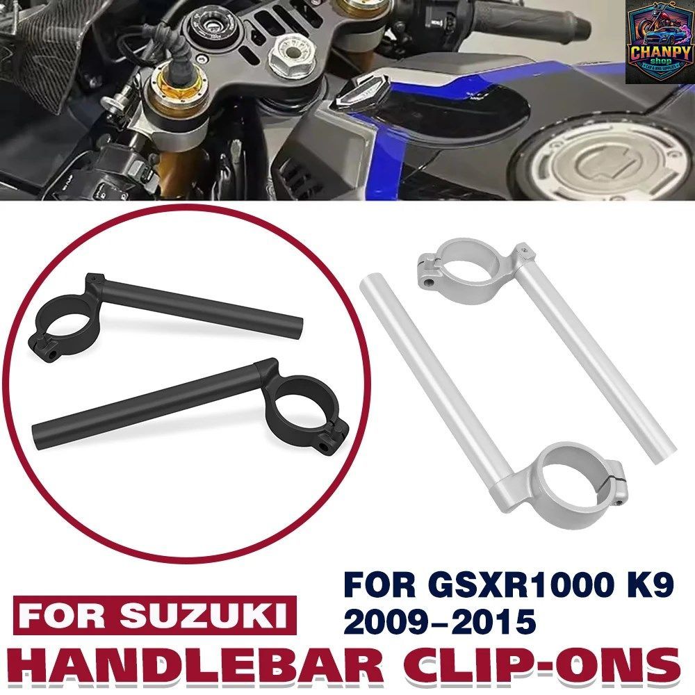 GSXR1000 GSXR-1000 K9 2009-2015 2014 50mm オートバイ用フォークチューブ クリップオンハンドルバー クリップオンハンドルバーグリップ