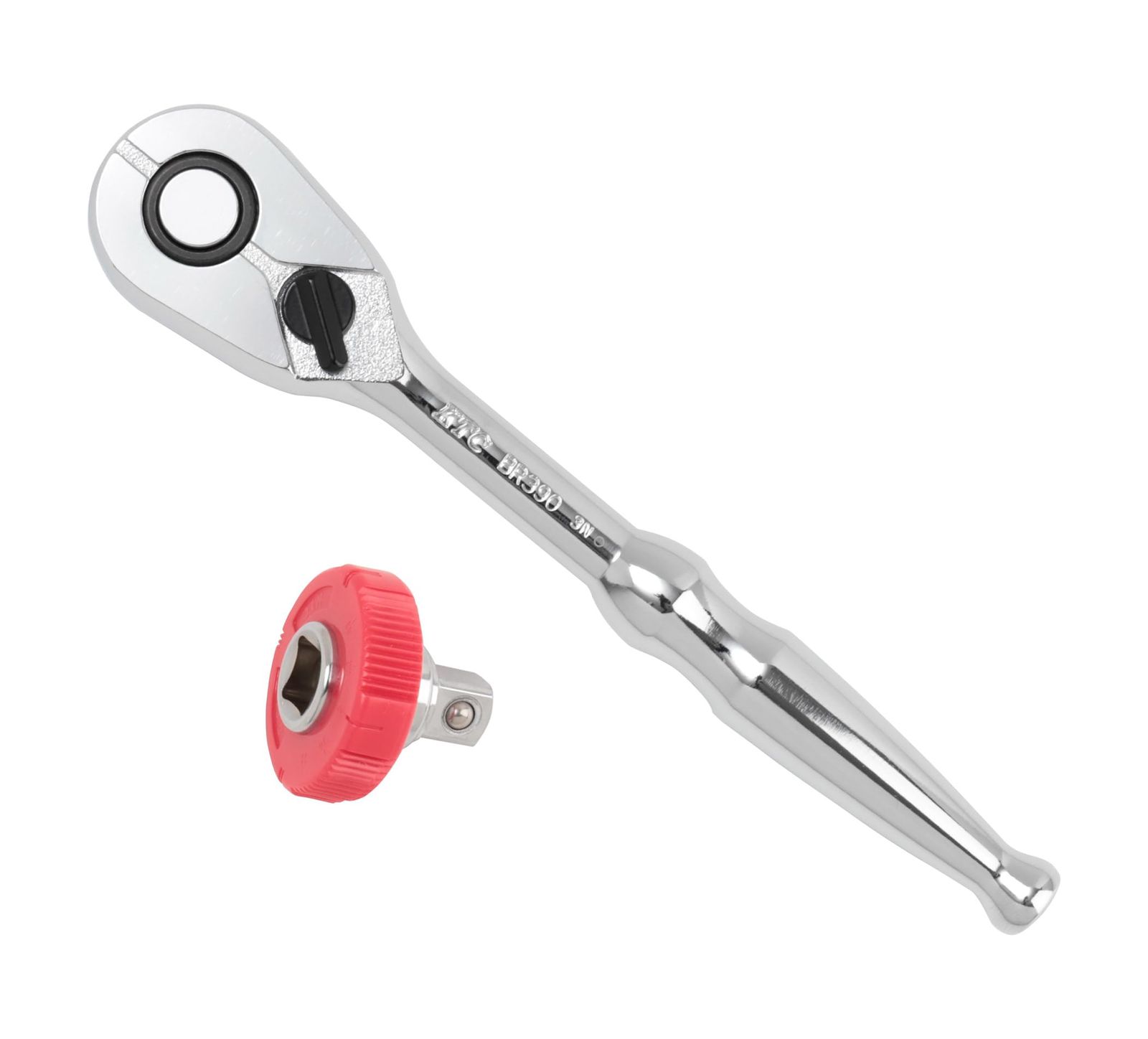 京都機械工具(KTC) ラチェットハンドル + クイックスピンナ セット 差込角9.5mm （BR390,BE3-Q) 90枚ギアラチェット採用2点セット BR390-BE3-QJu