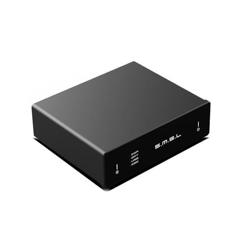 S.M.S.L D1 D/Aコンバーター ハイレゾ対応/ROHM 高性能DAC IC 「BD34352EKV」搭載/USB 光ファイバ 同軸 から RCA 変換 OTG オーディオ Mini USB DAC(ブラック)Ju