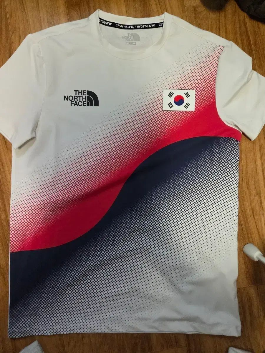THE NORTH FACE ザノースフェイス チームコリア 半袖 Tシャツ 白 95
