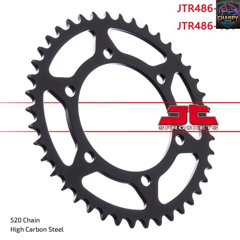 JTR486 42T / 46T ドライブトレインパーツ ギア オートバイホイール スチール製リアスプロケット