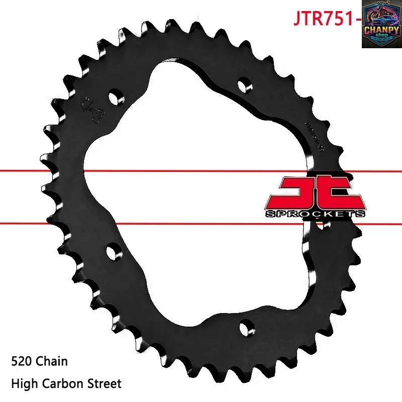 JTR751 43T 950 ハイパーモタード 2019-2024 ドライブトレインパーツ ギア オートバイホイール スチール製リアスプロケット