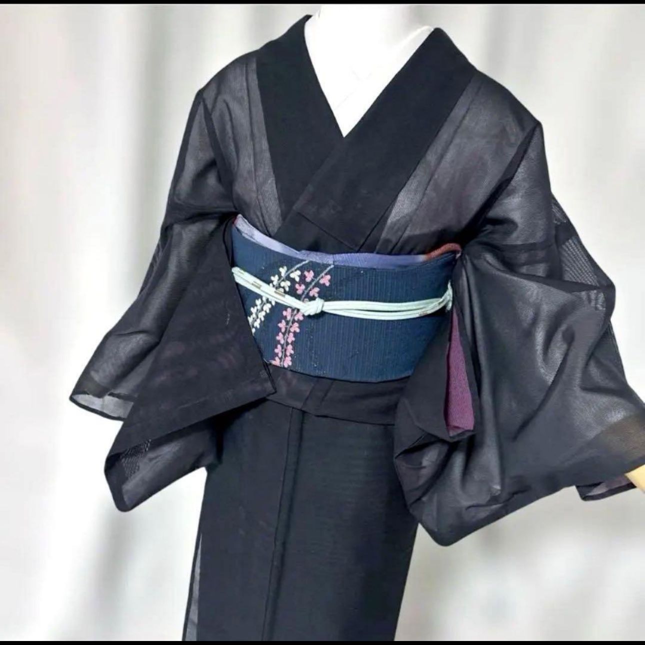 夏を上品に楽しむ 万筋江戸小紋フルセット 夏着物 薄物 夏帯 四季対応