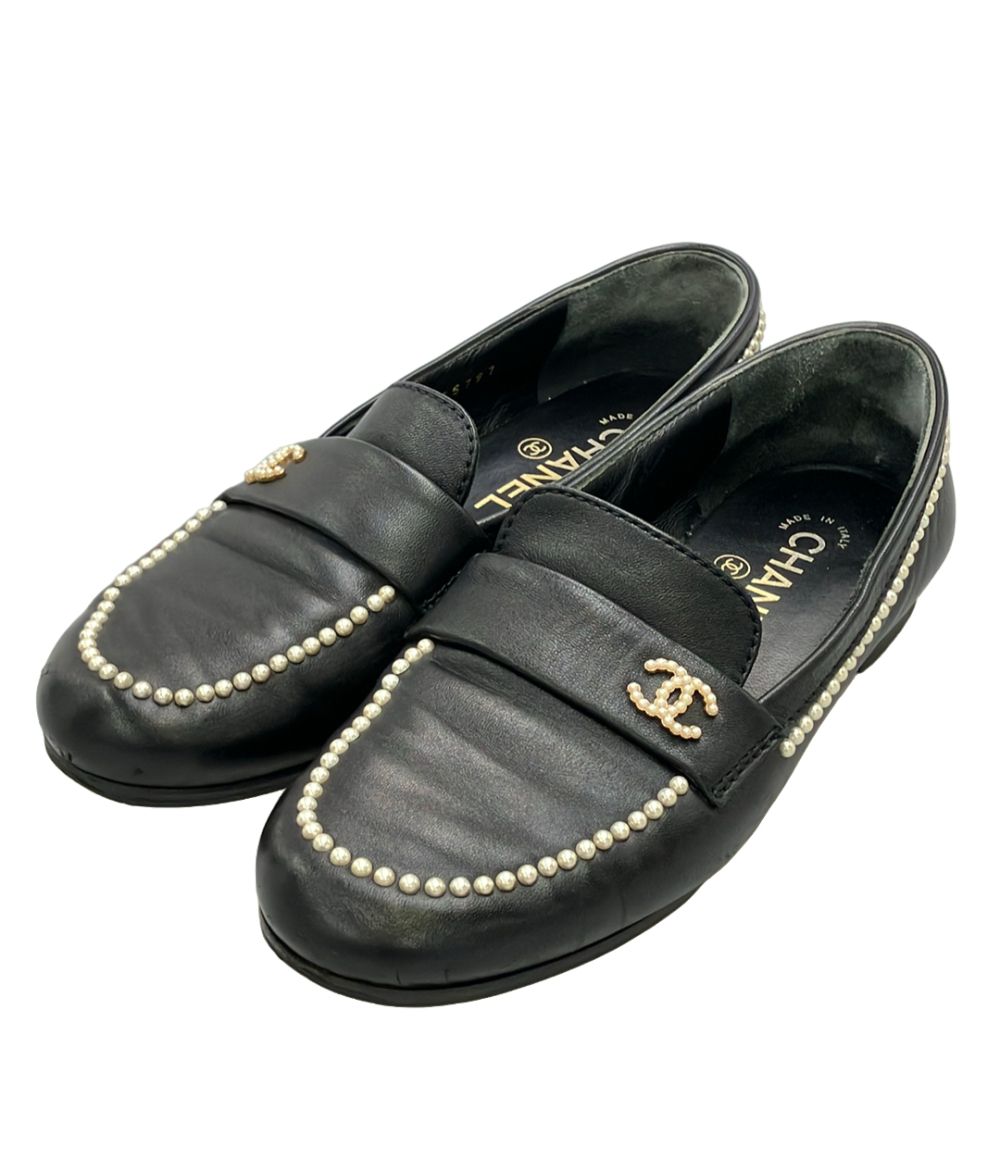 シャネル ローファー ココマーク パール G35797 レディース SIZE 35.5 (23cm) CHANEL