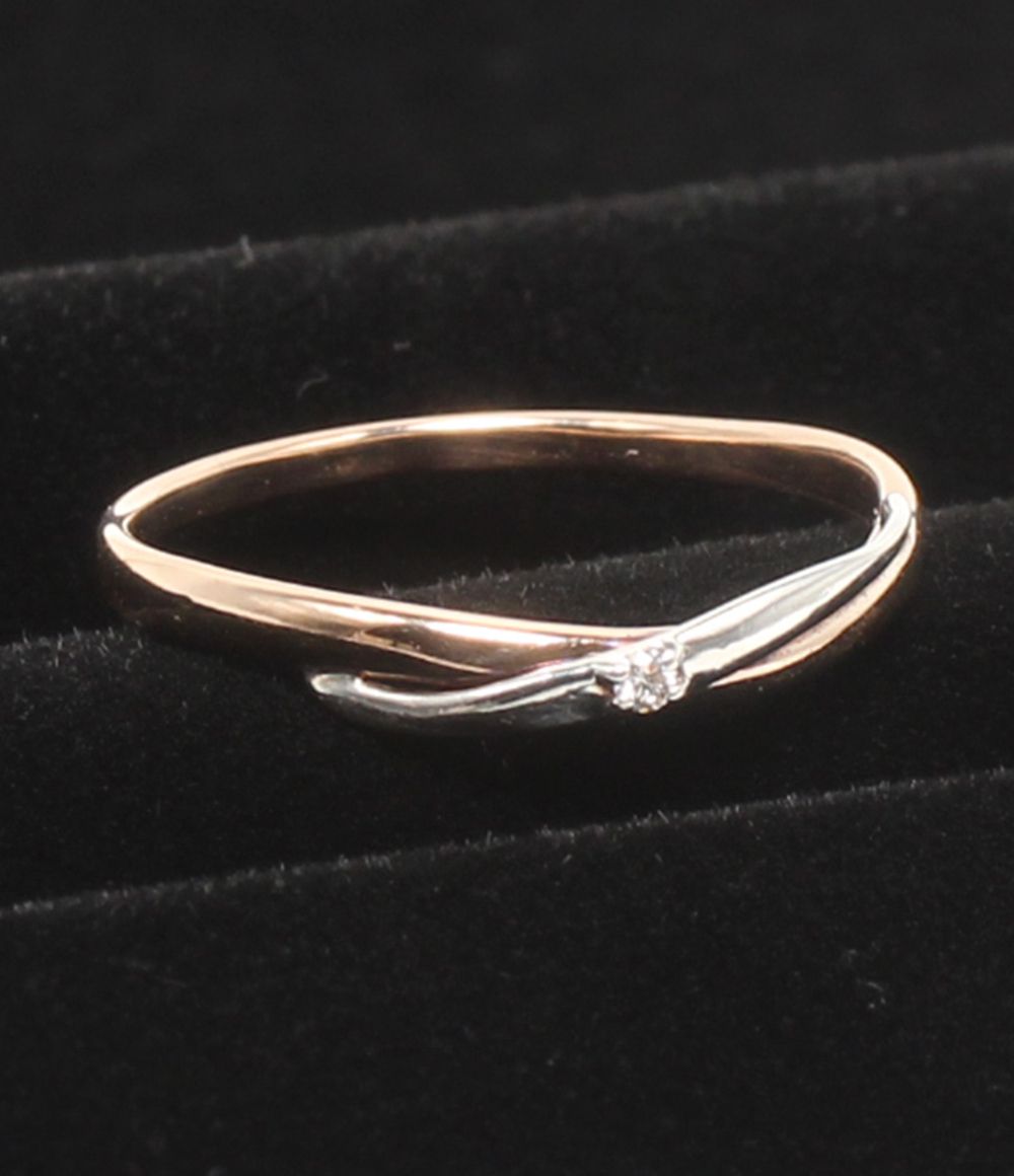 美品 サマンサティアラ リング 指輪 K10 SV950 ダイヤ 0.01ct