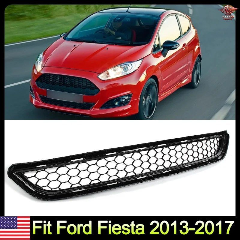 フォード フィエスタ 2013-2017 グロスハニカム フロントバンパーロアグリル