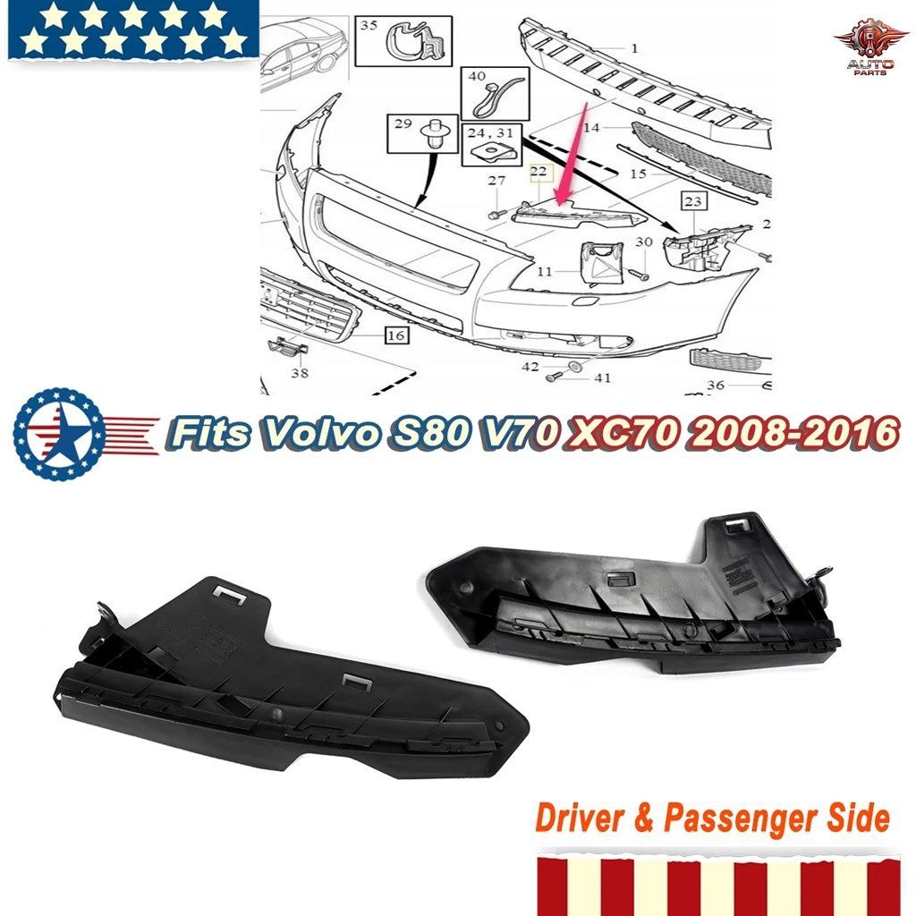 30796387 30796388 VOLVO S80 2008-2016 左右ヘッドライトマウントブラケット