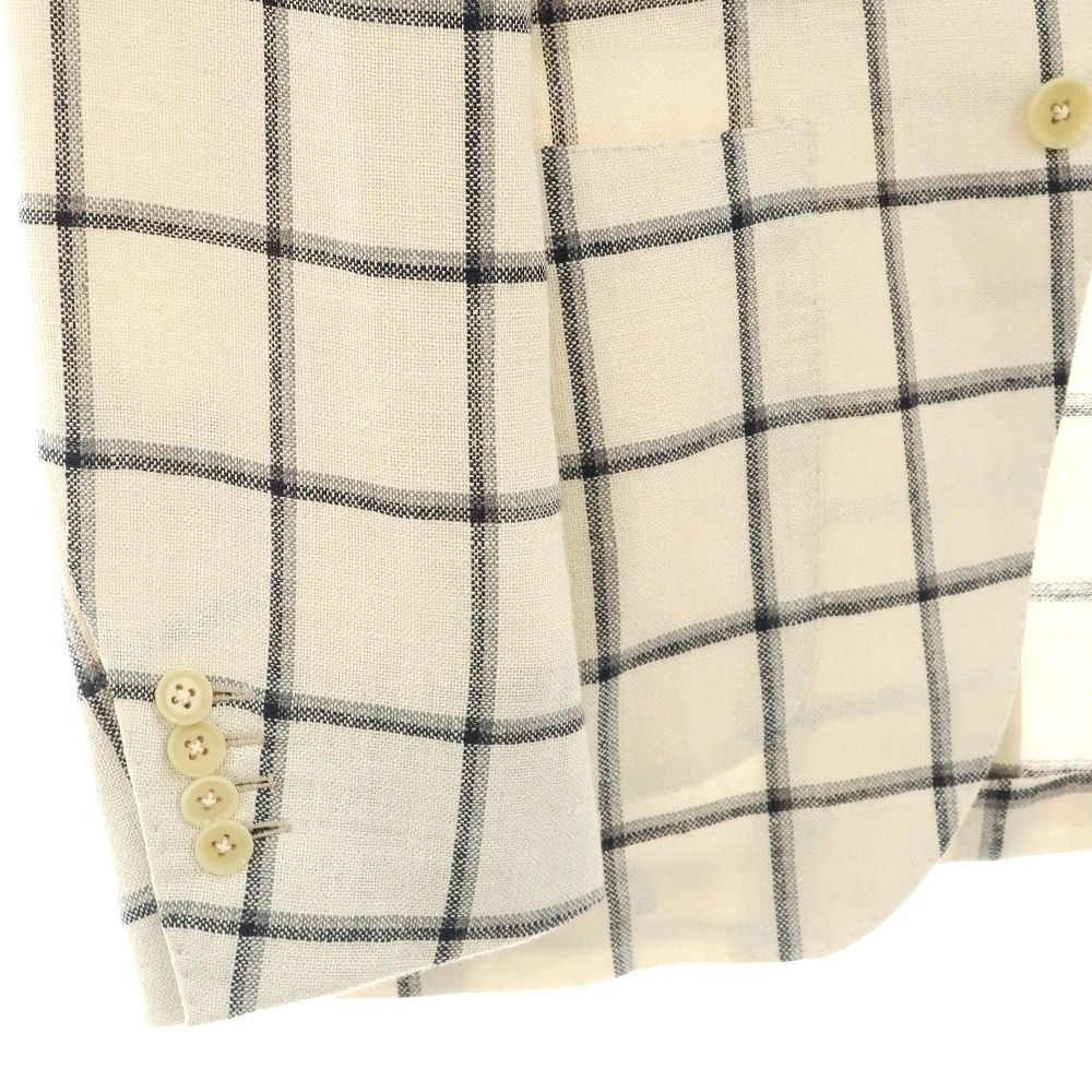 中古】ビームスエフ BEAMS F シルクリネンウール チェック 3B