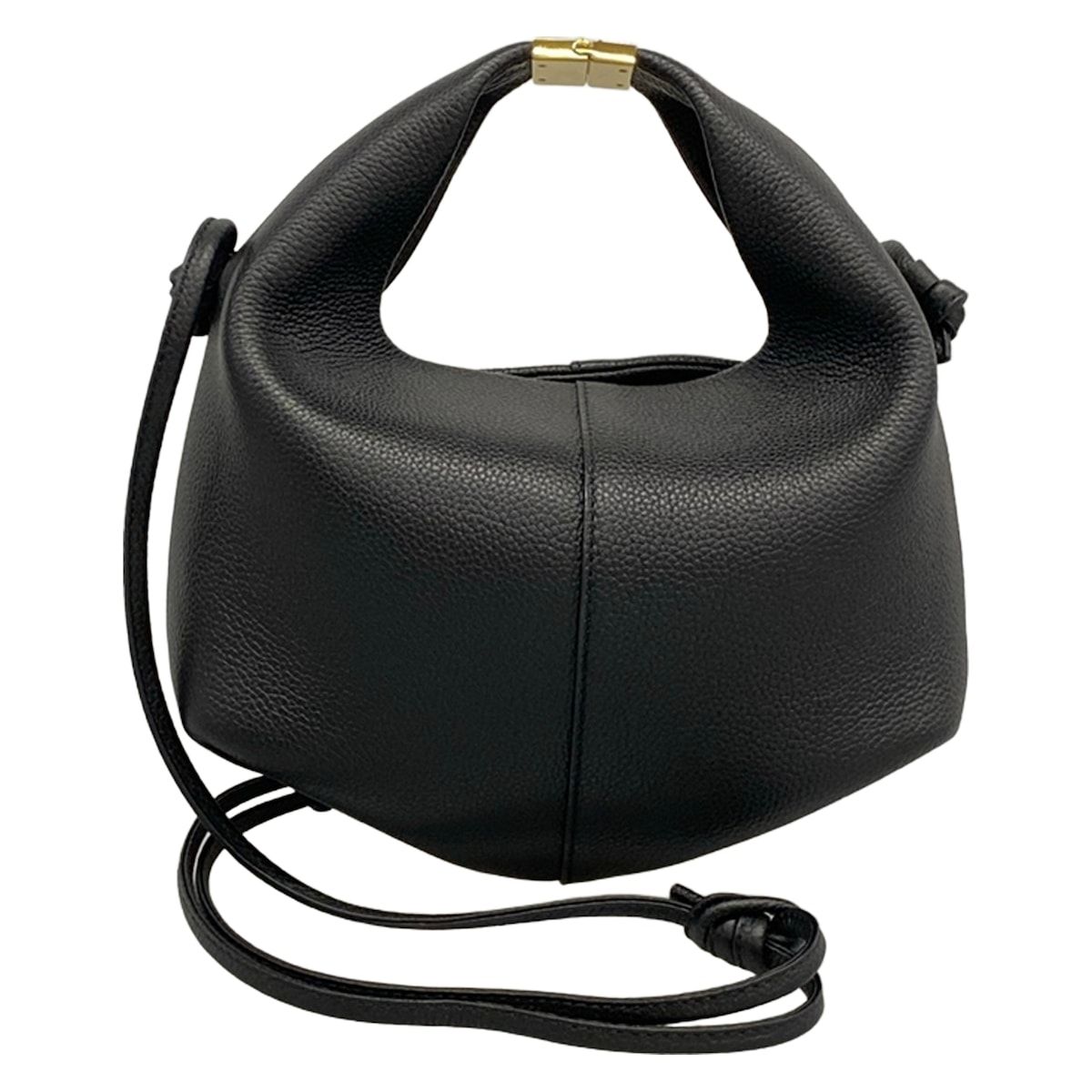 POLENE(ポレーヌ) ショルダーバッグ ベリ 黒×ゴールド 2way レザー