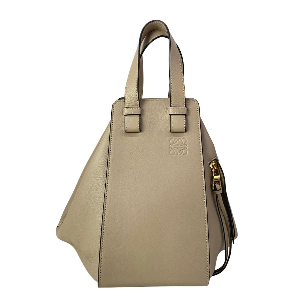 LOEWE(ロエベ) ハンドバッグ美品 ハンモックバッグスモール ベージュ