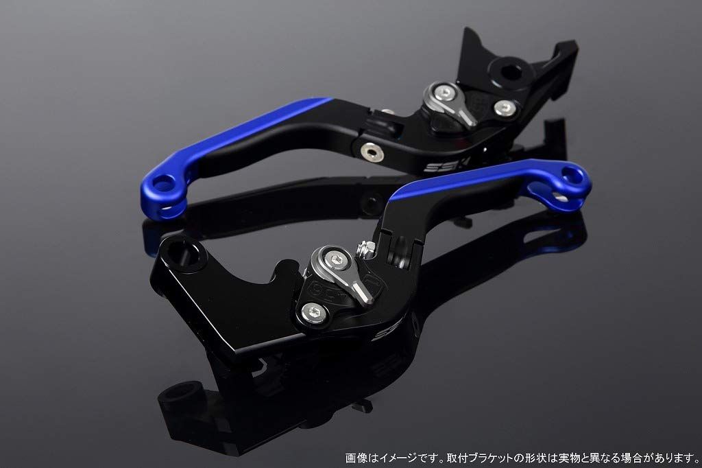 新品 SSK スピードラ アジャストレバーセット 可倒延長式 レバー本体カラー:マットブラック アジャスターカラー:マットチタン エクステンションカラー:マットブルー HONDA ADV150 KF38