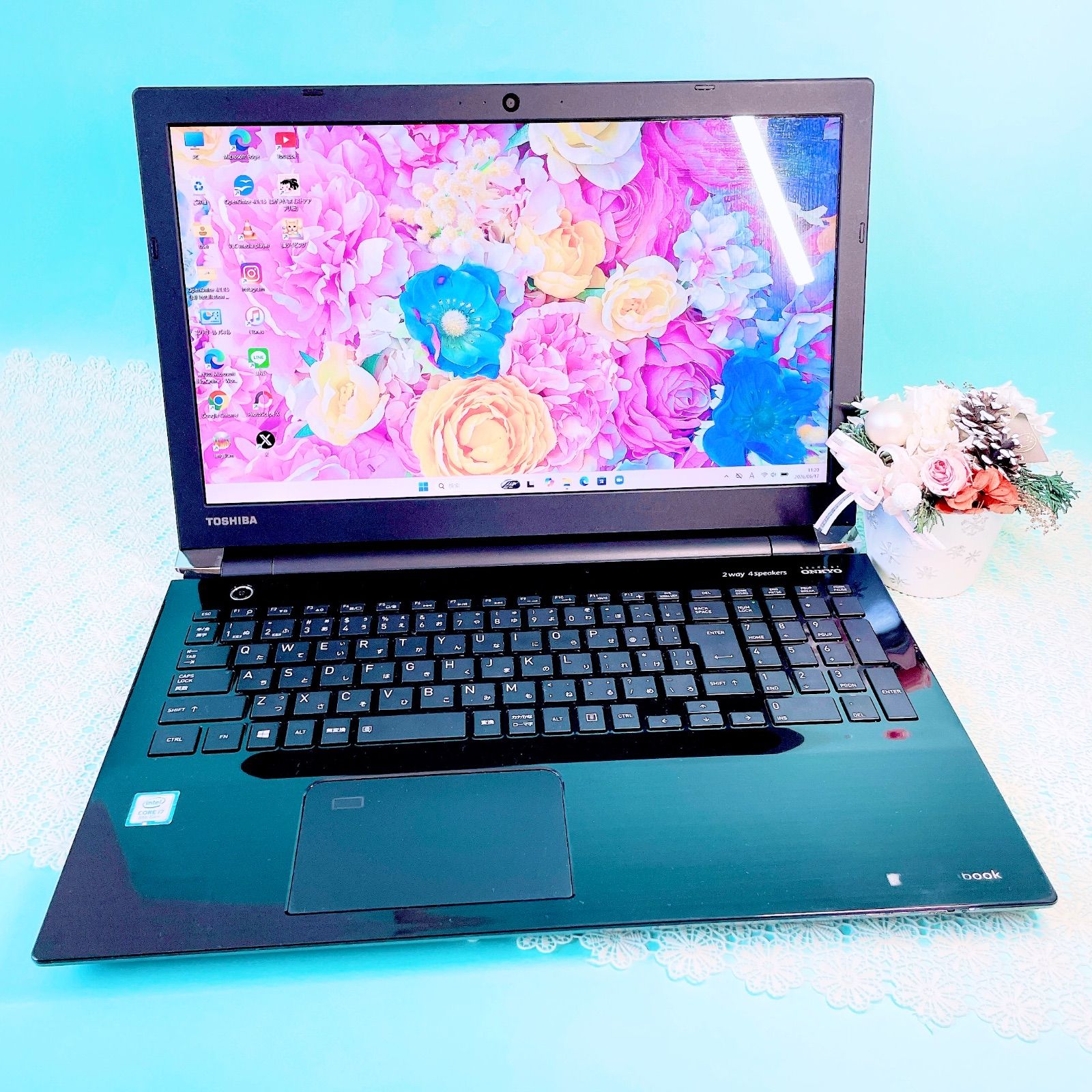 Win11対応 Corei7 薄型ノートPC 黒 テンキー付 Dynabook - メルカリ