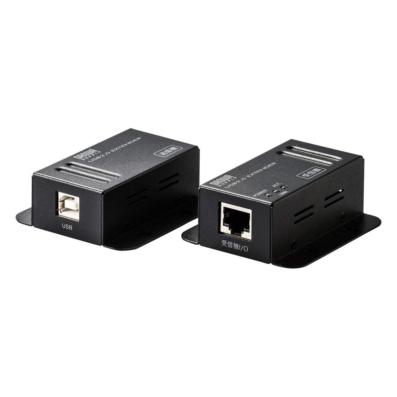 新品 サンワダイレクト USBエクステンダー 最大50m延長 USBハブ×2ポート付 LANケーブル使用 1個 500-USB067