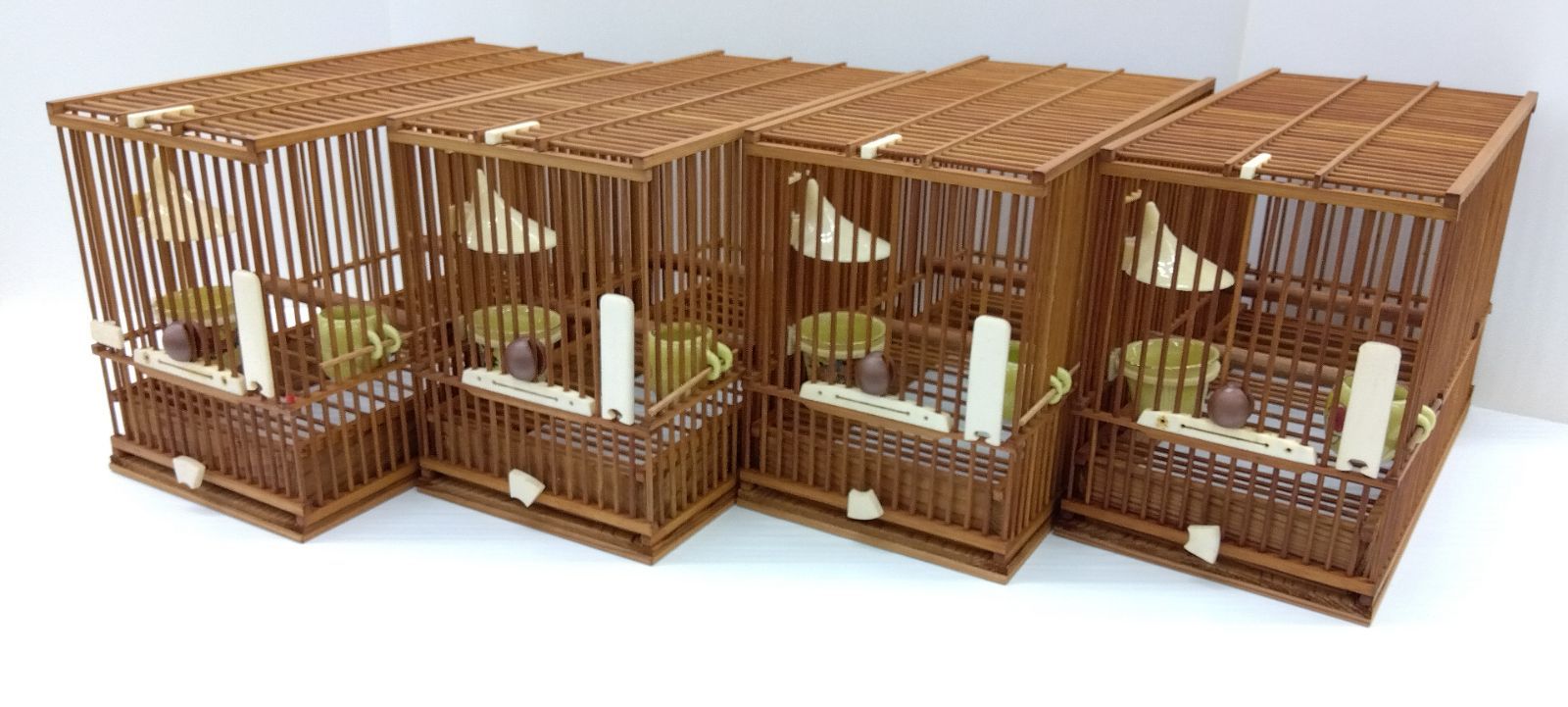 【中古品・現状品】竹製　めじろ籠 幅16cm✕奥行30cm✕高さ20cm　4点　L-226