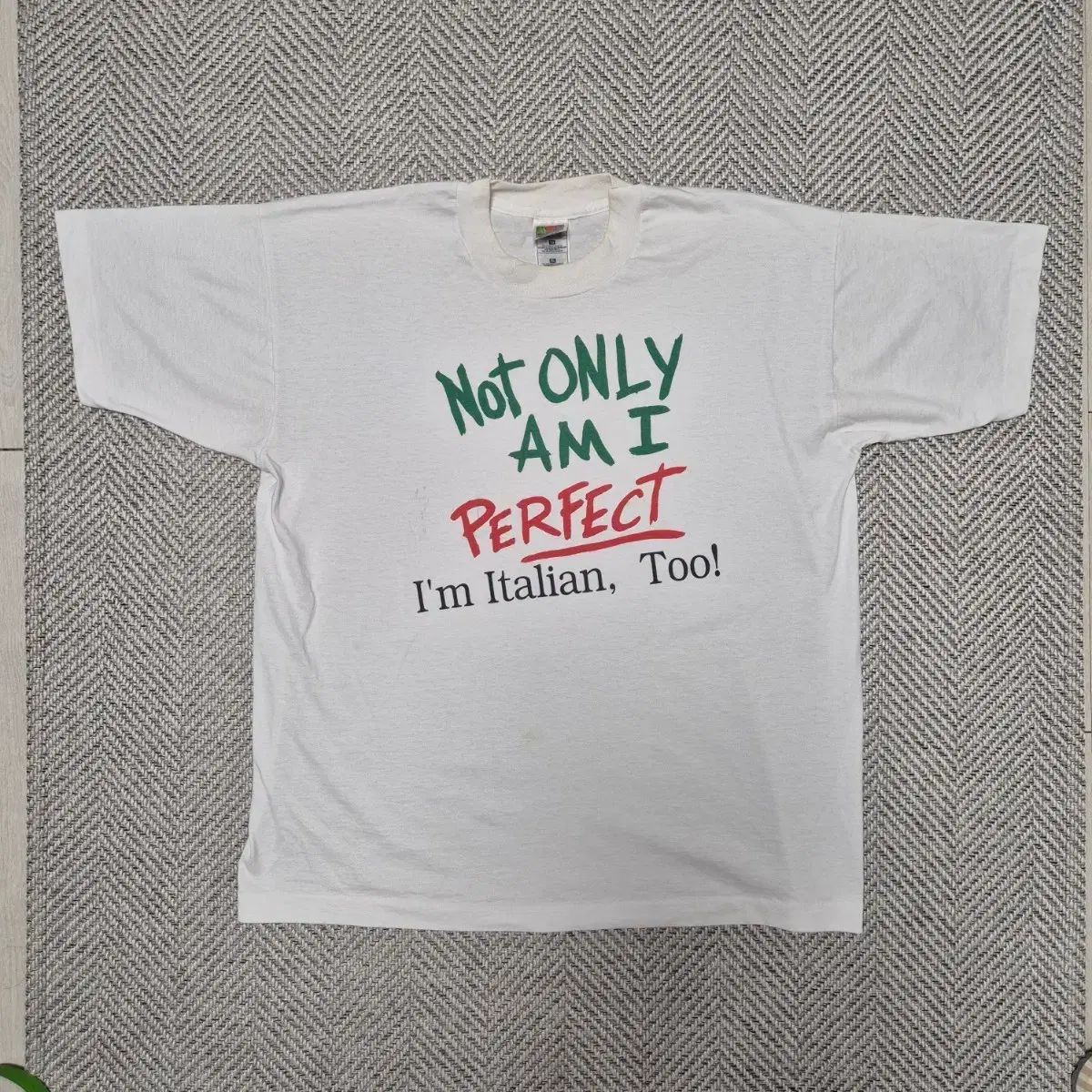 90s Fruit of the loom シングルステッチ スローガン Tシャツ (XL)