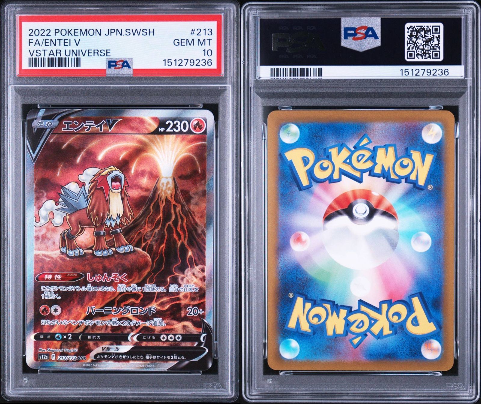 PSA10】VSTARユニバース収録 エンテイV s12a 213/172 SAR #9236 - メルカリ