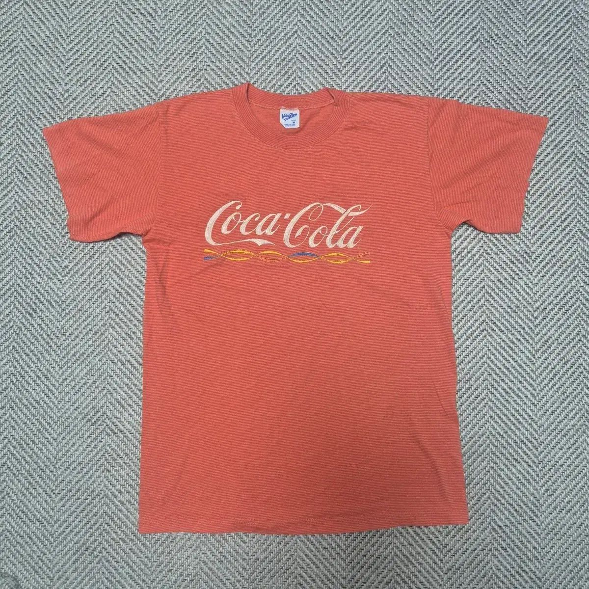 90s コカコーラ 刺繍 シングルステッチ Tシャツ (M)