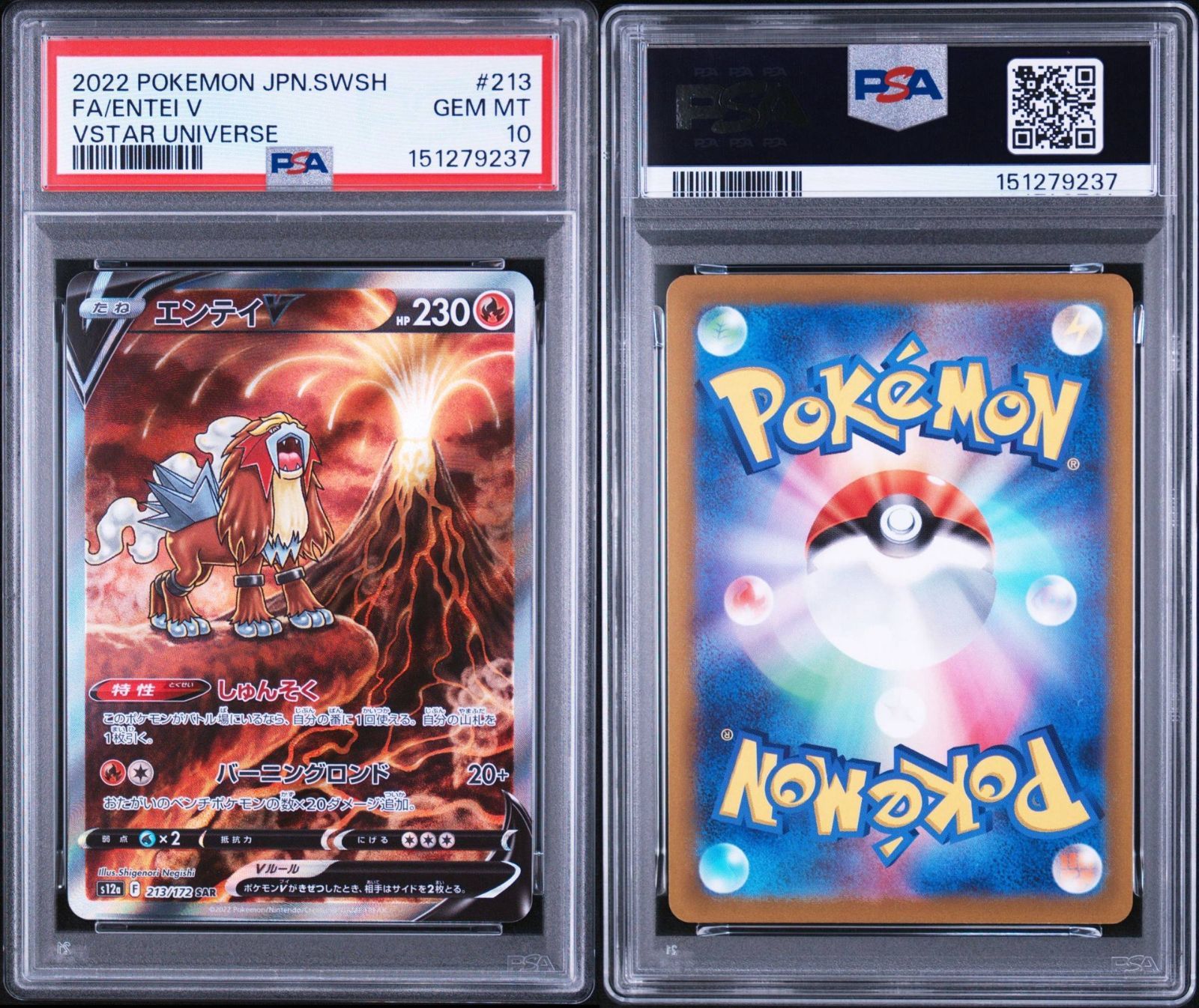 PSA10】VSTARユニバース収録 エンテイV s12a 213/172 SAR #9237 - メルカリ