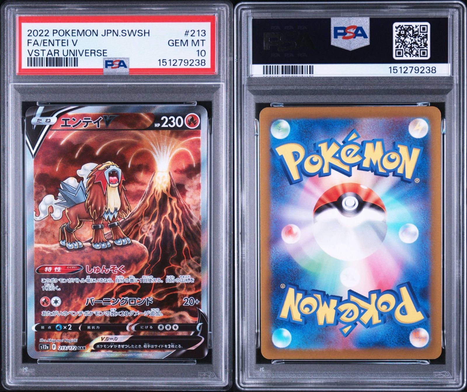 PSA10】VSTARユニバース収録 エンテイV s12a 213/172 SAR #9238 - メルカリ
