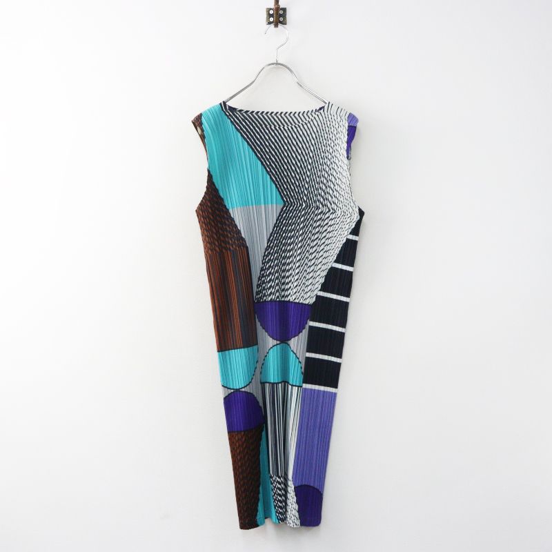 極美品 プリーツプリーズ イッセイミヤケ PLEATS PLEASE プリント