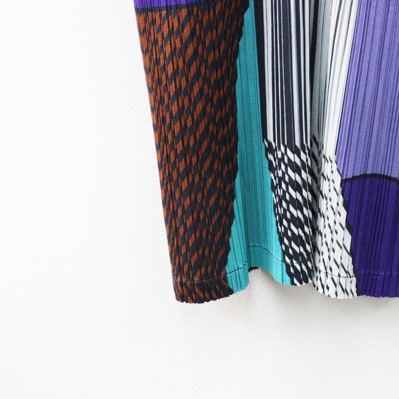 極美品 プリーツプリーズ イッセイミヤケ PLEATS PLEASE プリント