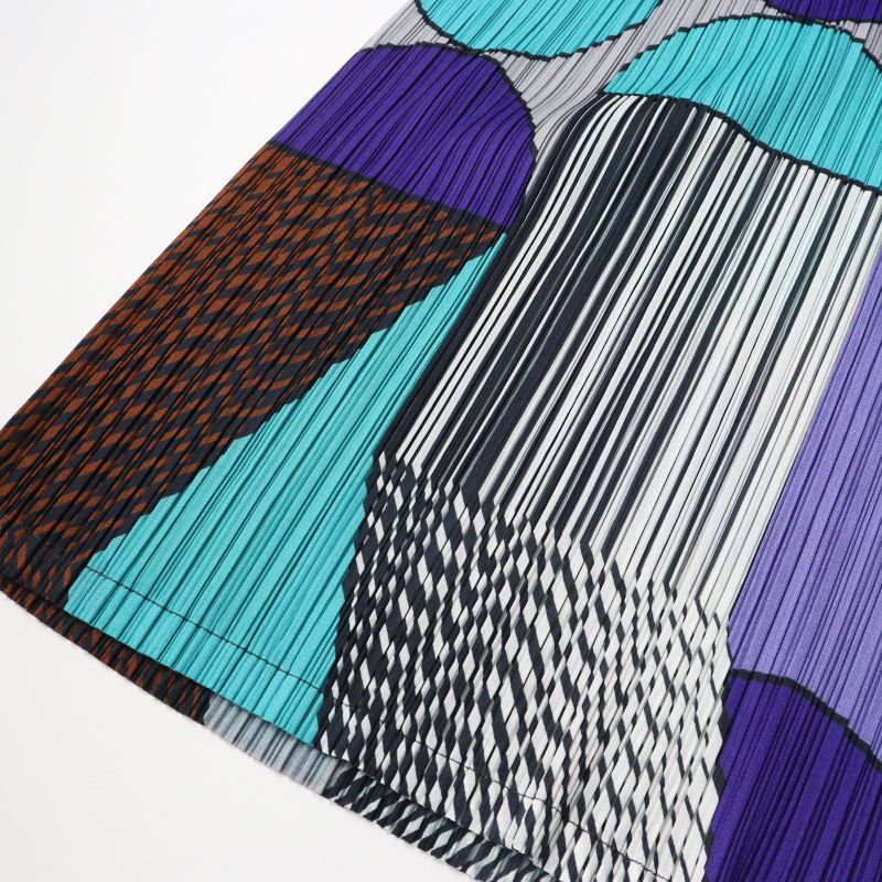 極美品 プリーツプリーズ イッセイミヤケ PLEATS PLEASE プリント