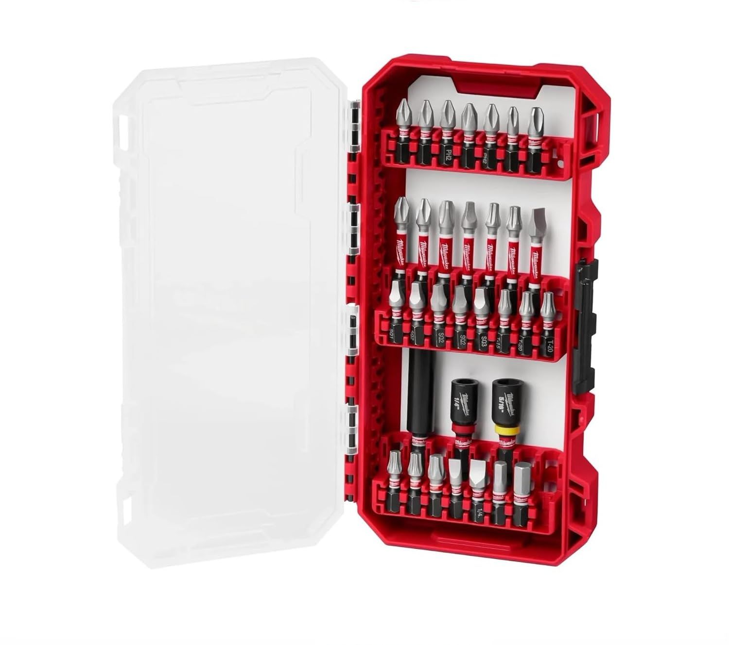 Milwaukee Electric Tool 48-32-4004 Shockwave Heavy Duty Impact Driver Bit Set, 32 PcJu