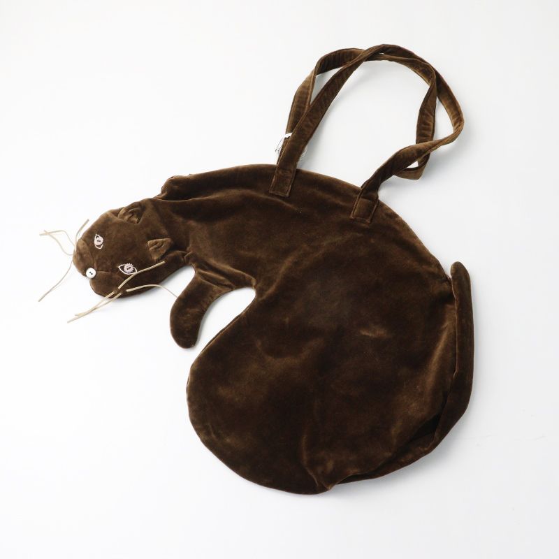 美品 2022 ミナペルホネン mina perhonen miyao bag ミャオバッグ ブラウン／服飾 カバン 【2400015021416】