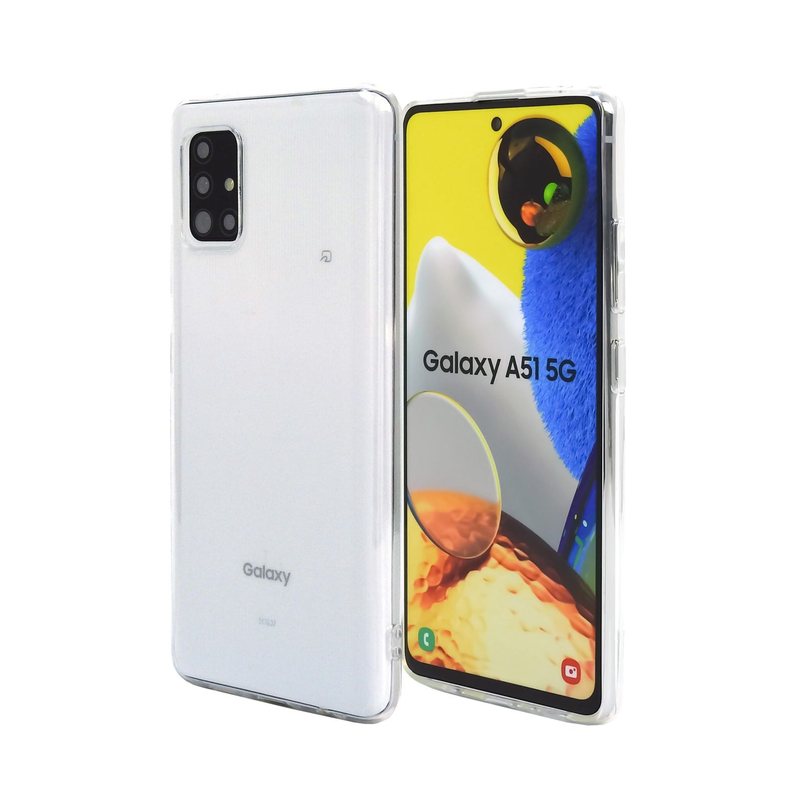 Galaxy A51 5G ホワイト【本体クリアケースセット】 Amazon.co.jp