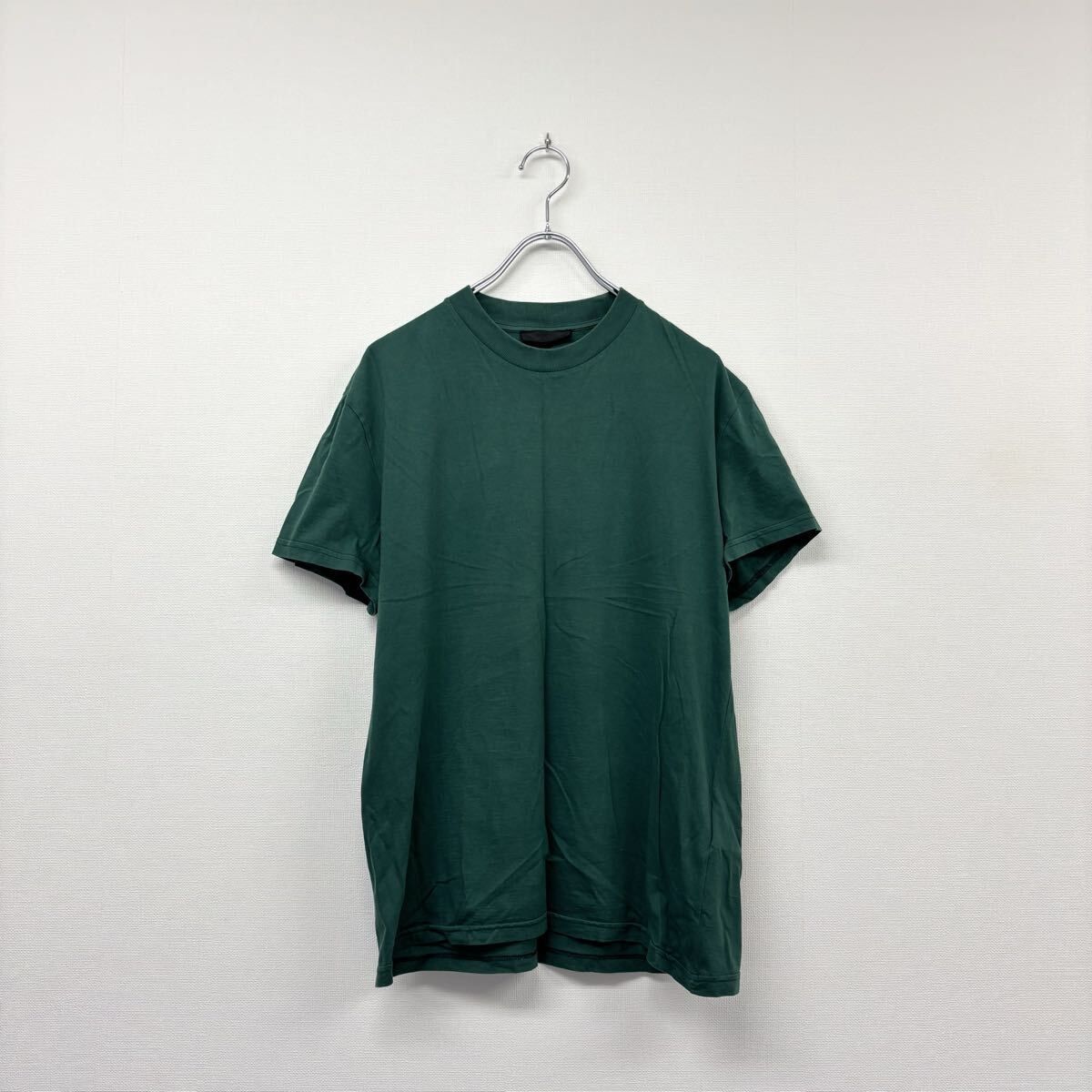 PRADA プラダ 背中 三角パッチ Tシャツ TEE T-SHIRT グリーン 系 サイズ M 806-0040