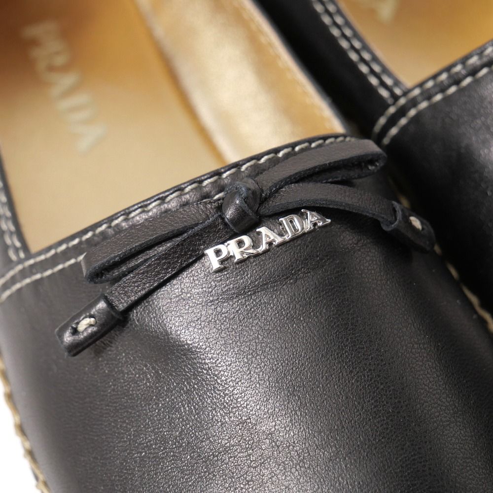 □未使用品□PRADA プラダ スリッポン サイズ35.5 ラムナッパレザー