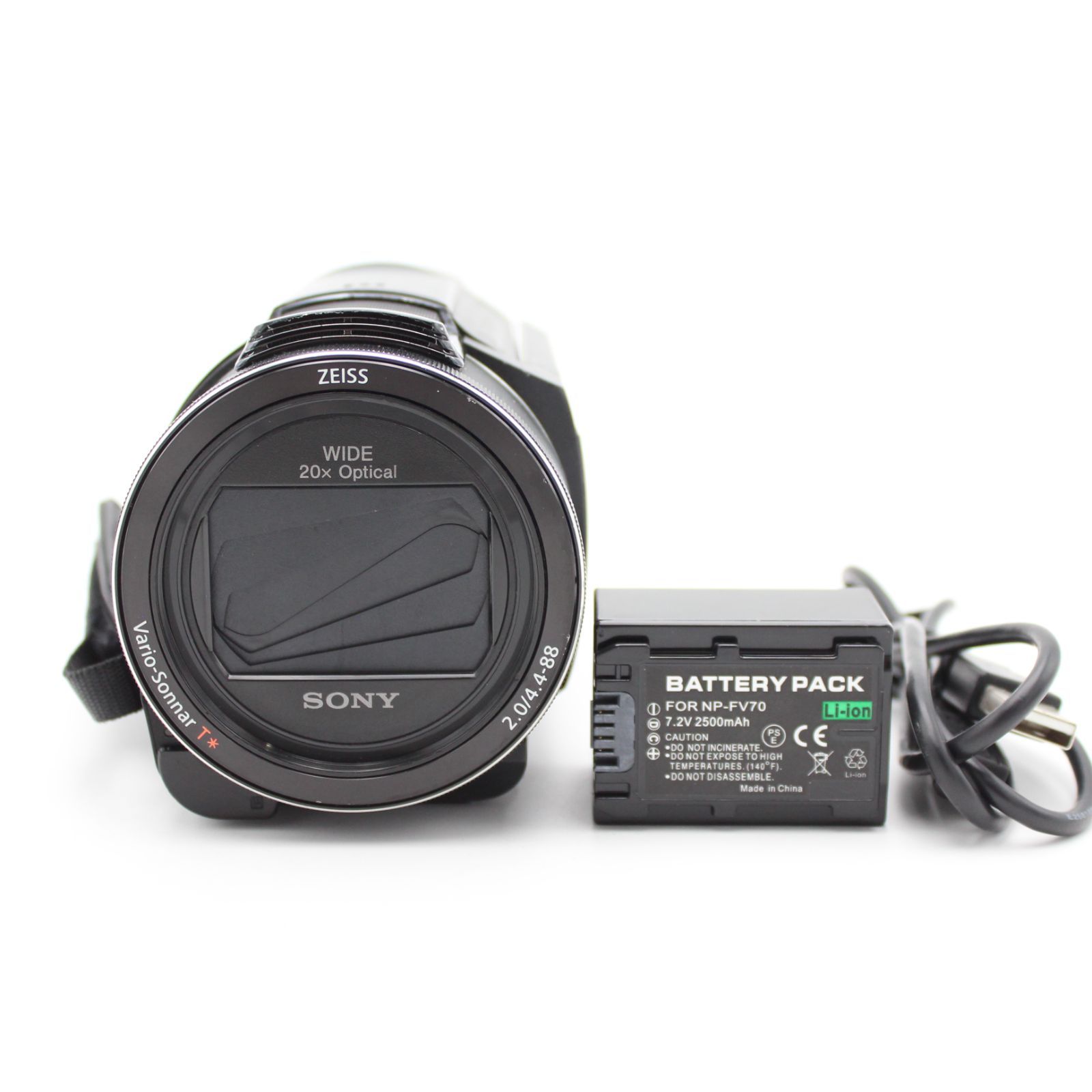 ■美品■ SONY ビデオカメラ FDR-AX55 4K 64GB 光学20倍 ブラック Handycam FDR-AX55 BC ♯13307