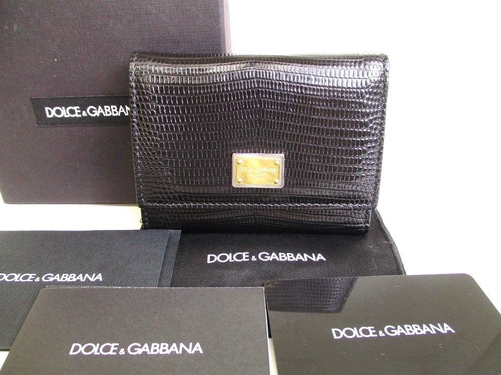 ドルチェ＆ガッバーナ ドルガバ DOLCE&GABBANA D&G レザー 3つ折り 財布 コンパクト財布 メンズ レディース 【未使用保管品】