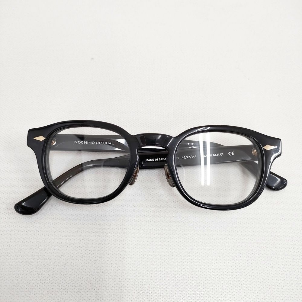 NOCHINO OPTICAL ノチノオプティカル NOCHINO FR サングラス 眼鏡 アイウェア 鯖江 メガネ ブラック クリア メンズ【中古】6-0604G◎