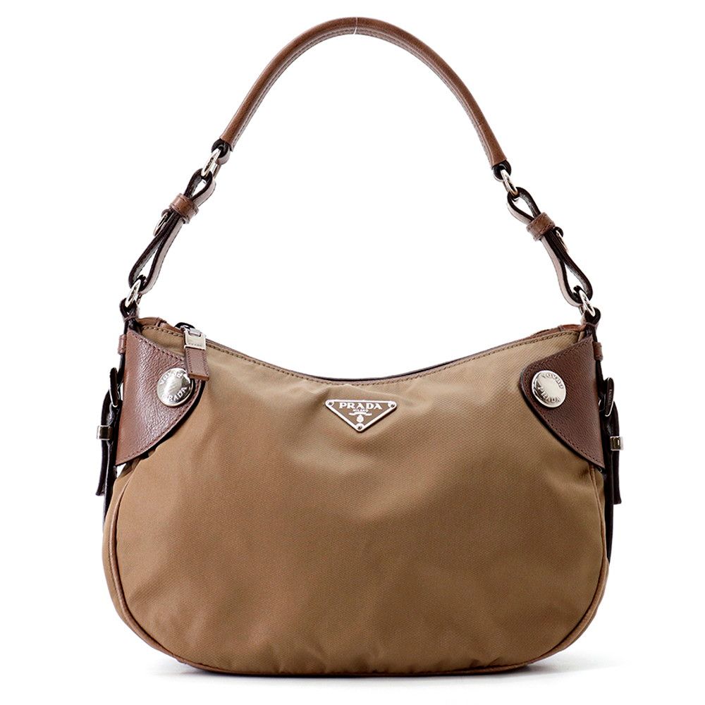 プラダ ハンドバッグ パンチング ナイロン レザー BR2698 PRADA ワンショルダーバッグ