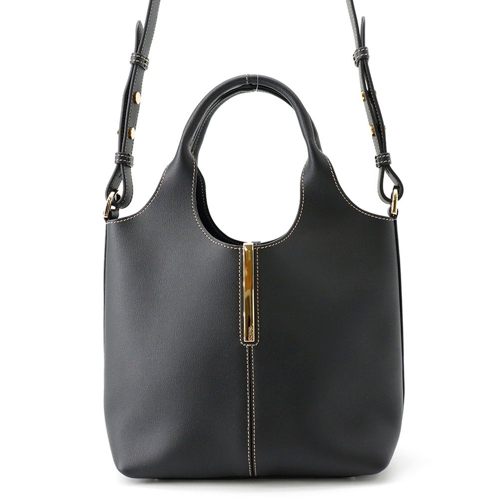 トッズ ハンドバッグ ショッピングトート ミニ カーフレザー XBWEBRF0100UBLB999 TOD'S 2way 黒