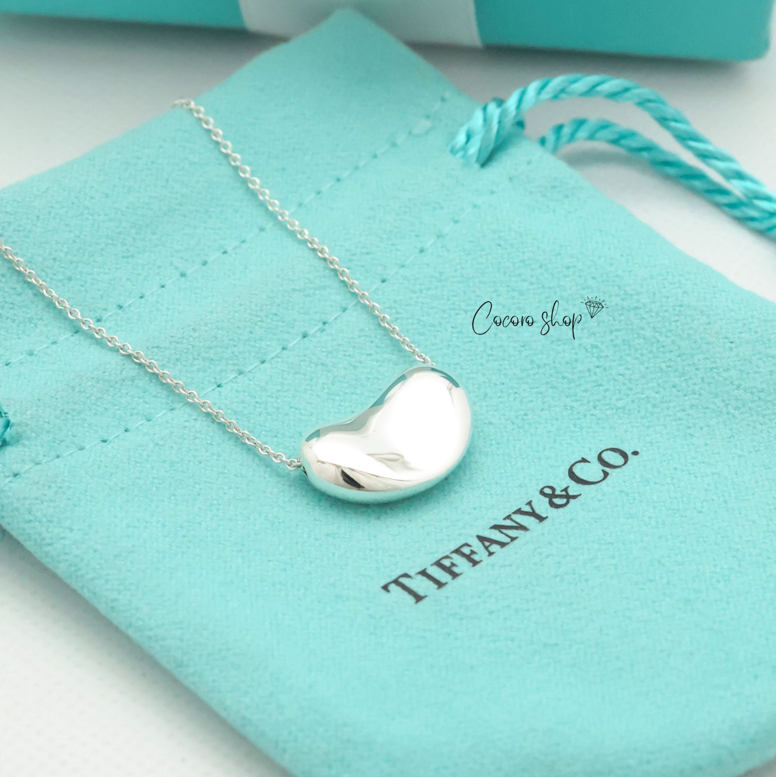 美品】ティファニー TIFFANY&Co. ラージ ビーン エルサペレッティ