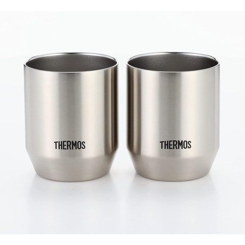 シルバー金属カップ 2個セット サーモス 真空断熱カップ 360ml ステンレス 2個セット JDH-360P S