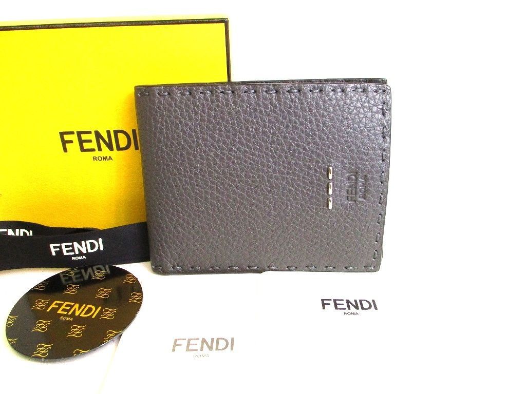 フェンディ FENDI セレリア カーフレザー 2つ折り 財布 コンパクト財布 コンパクトウォレット メンズ レディース 【展示未使用品】