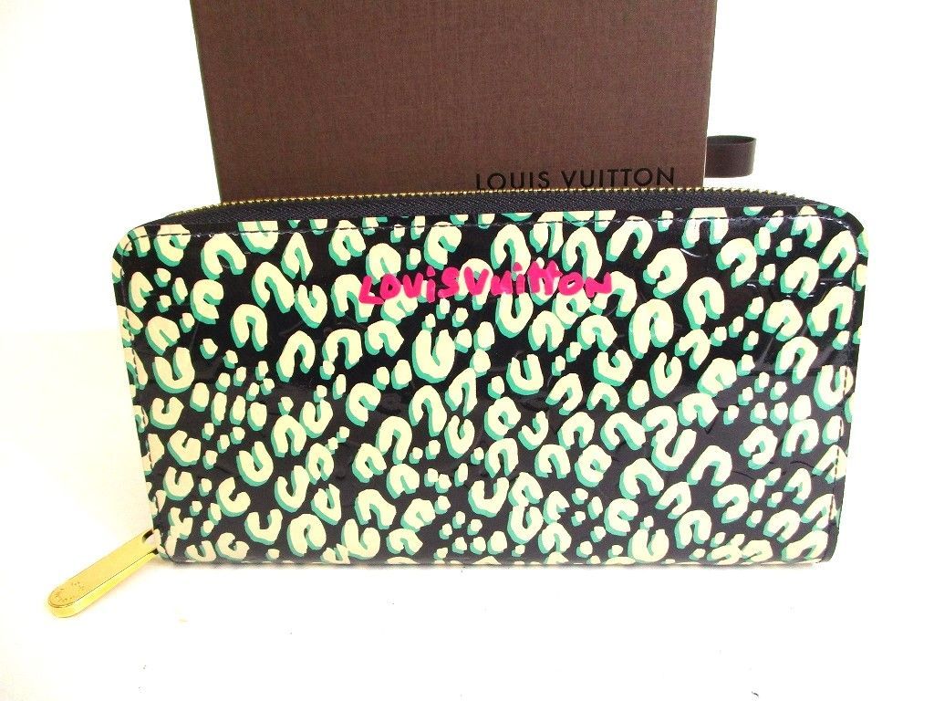 ルイヴィトン LOUIS VUITTON ヴェルニ レオパード ゴールド金具 ジッピーウォレット ラウンドファスナー 長財布 メンズ レディース 【未使用保管品】