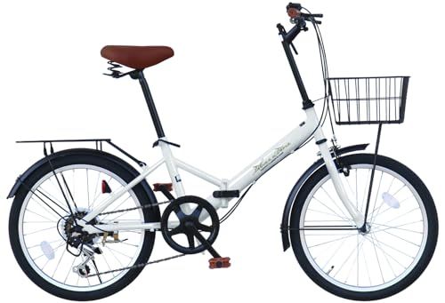 THREE STONE 折りたたみ自転車 自転車 20インチ シマノ6段ギア カゴ ライト ワイヤーロック錠 プレゼント 通勤 通学 街乗り AJ-08(荷台なし)/AJ-08C(荷台付き)Ju