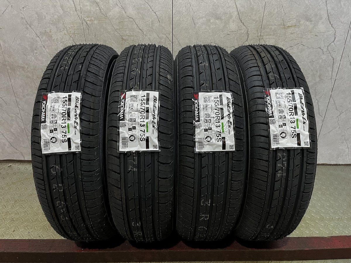 【新品】2026年製 YK BluEarth-Es ES32 155/70R13 75S 13インチ 夏タイヤ 4本 ピクシスエポック ミライース スクラム エブリィ等　(MTM819)