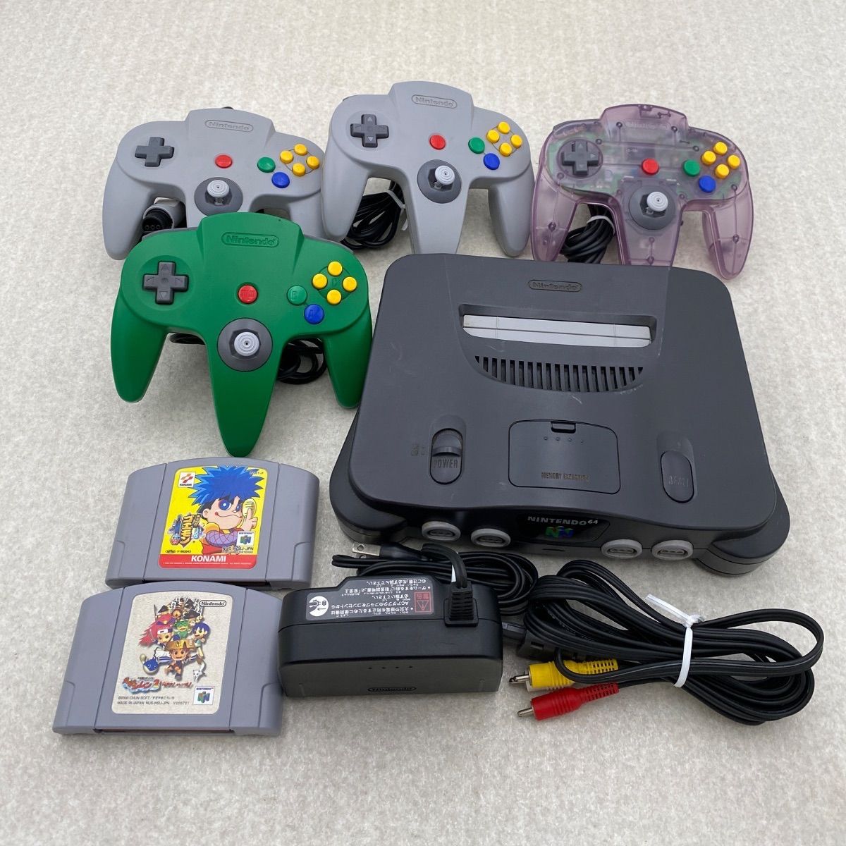 NINTENDO 64 本体 拡張パック コントローラー ソフト ニンテンドー64 本体 拡張パック付き 動作品 コントローラー ソフト2本