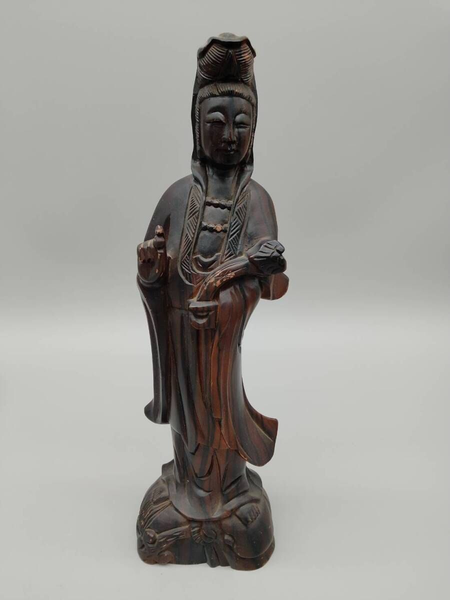 8-0610-02時代物 観音菩薩像 観音様 縁起物 置物 飾り物 仏教 立像