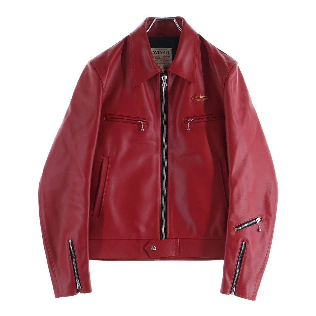 Lewis Leathers (ルイスレザー) AVIAKIT ドミネーター タイトフィット ホースハイド レザージャケット レッド