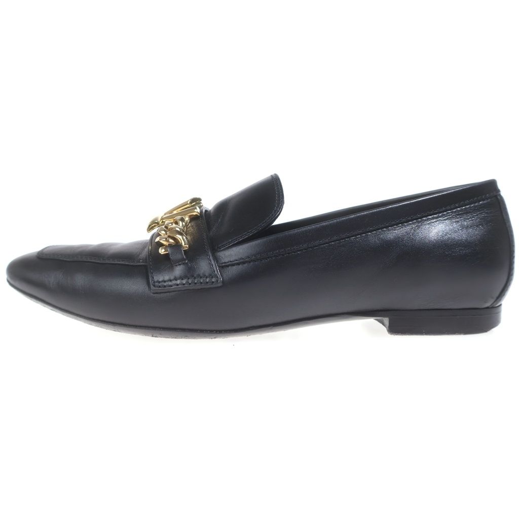 LOUIS VUITTON (ルイヴィトン) ■ロゴ入りパンプス 革靴 #36.5 ブラック レザー