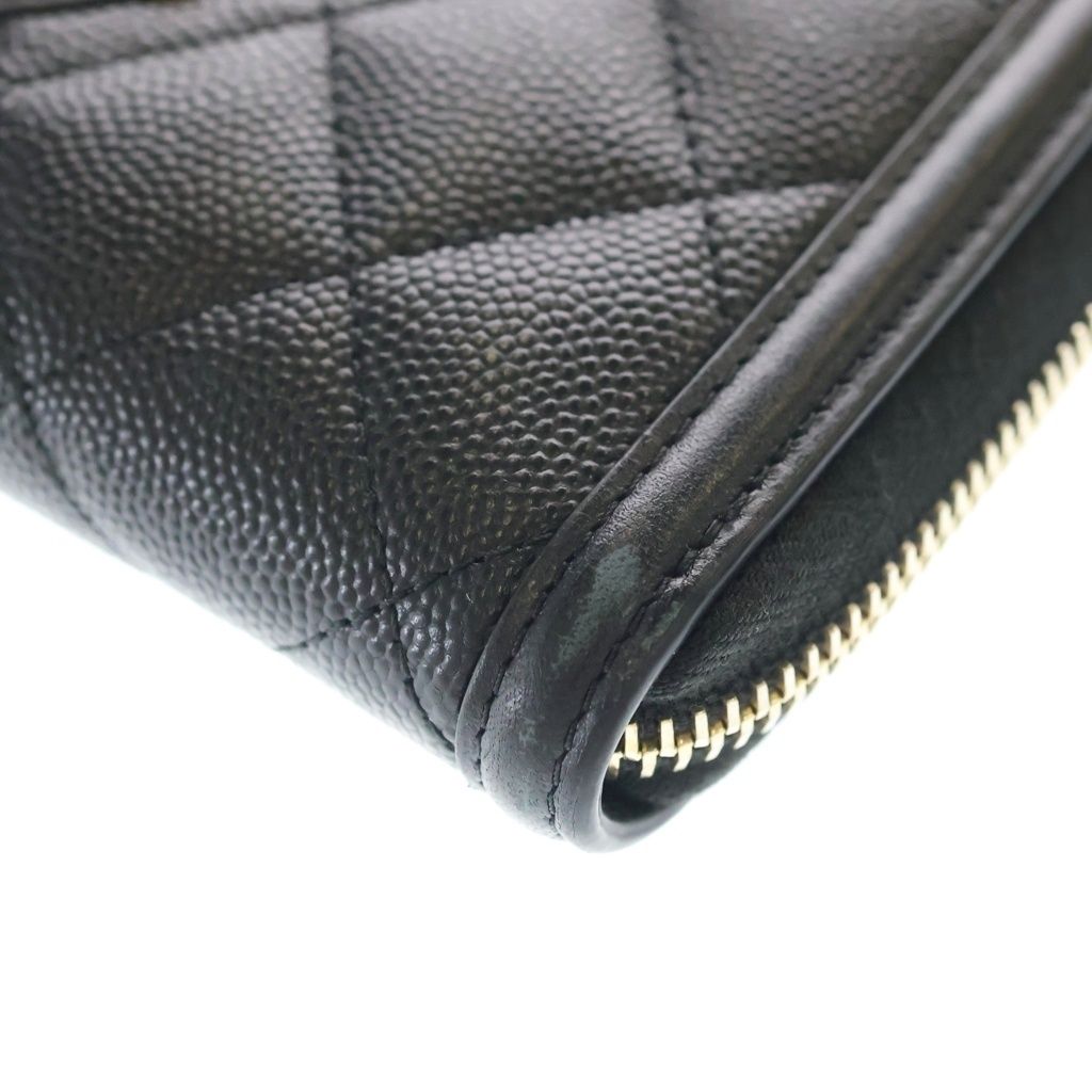 CHANEL (シャネル) CCフィリグリー ラウンドファスナー長財布 ロング